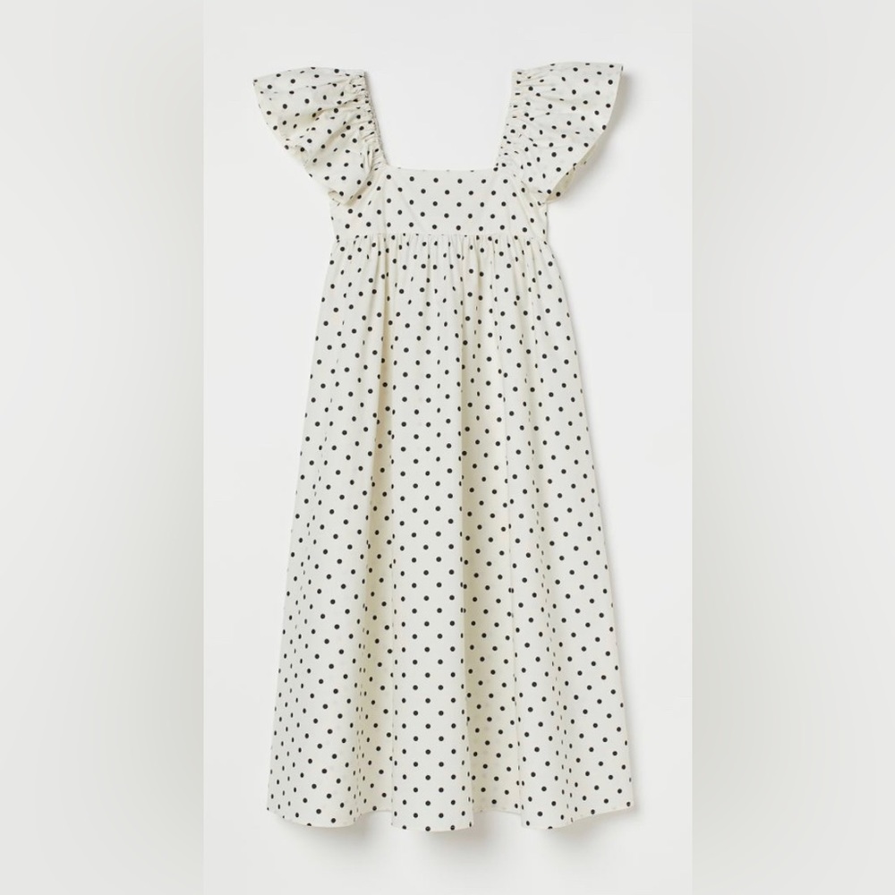 Light Beige with black dots maxi dress